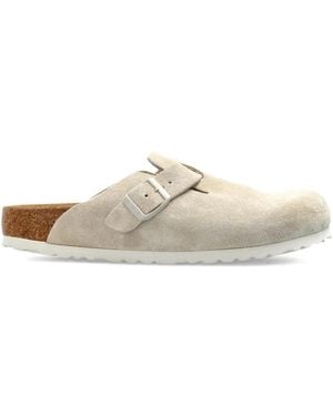 Birkenstock Boston Suede Mules - White