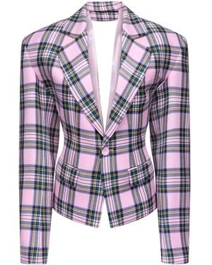 Area Blazer A Quadri - Rosa