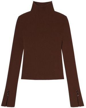 A.L.C. Top Jett con cuello alto - Marrón