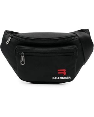 Balenciaga Explorer Embroidered Belt Bag - Black