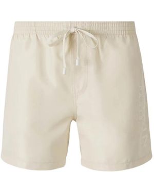 Balmain Badeshorts Mit Logo-Print - Weiß