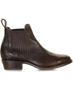 Mexicana Leather Ankle Boots - Brown