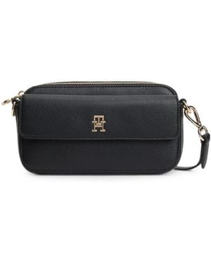 Tommy Hilfiger Logo-Plaque Shoulder Bag - Black