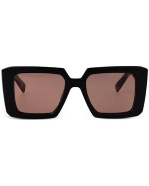 Prada Lunettes De Soleil À Monture Carrée - Marron