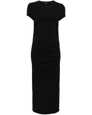 James Perse Ruched T-Shirt Dress - Black