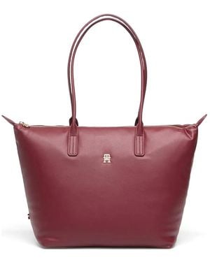 Tommy Hilfiger Logo-Plaque Tote Bag - Purple