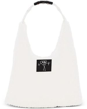 Plan C Mesh Shoulder Bag - White