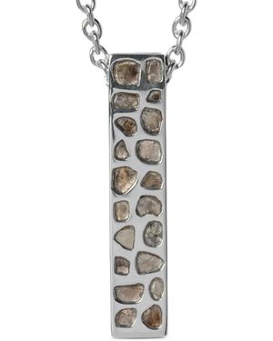 Parts Of 4 Cuboid Necklace (Half, Short Var. 50Cm, Full Mega Pavé, Pa+Dia) - White
