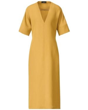 Fabiana Filippi V-Neck Midi Dress - Yellow