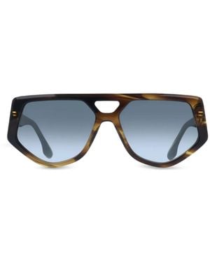 Victoria Beckham ジオメトリックフレーム サングラス - ブルー