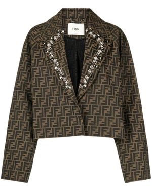 Vestes sport blazers et vestes de tailleur Fendi pour femme Reductions en ligne jusqu a 62 Lyst