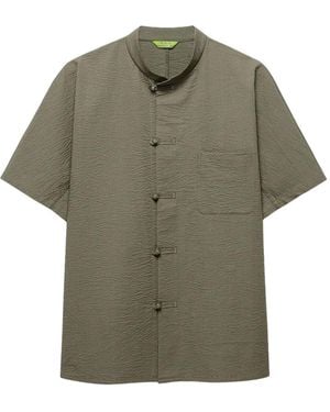 Shanghai Tang Chemise En Seersucker À Manches Courtes - Green