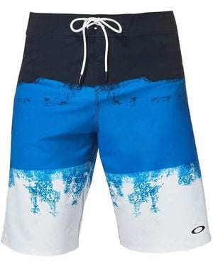 Oakley Bermudas Con Diseño Colour Block - Azul