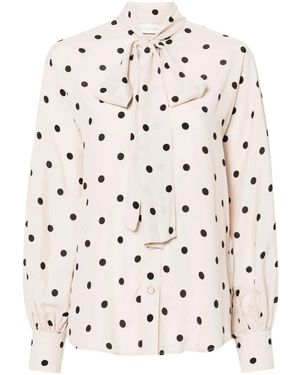 Zimmermann Batwing Polka Dot-Print Shirt - Natural