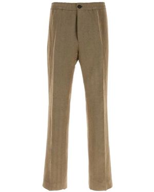 Ferragamo Broek Met Knopen - Naturel