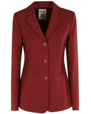 Semicouture Herminia Button Single-Breasted Blazer - Red