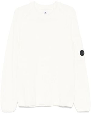 C.P. Company Sea Island Lens-Detail Jumper - White