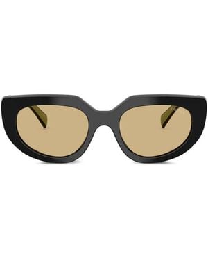 Prada Oval-Frame Sunglasses - Black