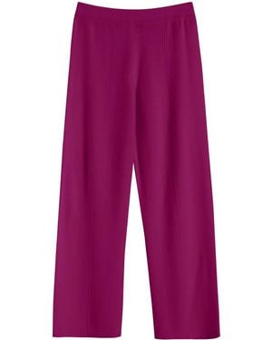 Chinti & Parker Wide-Leg Track Trousers - Purple