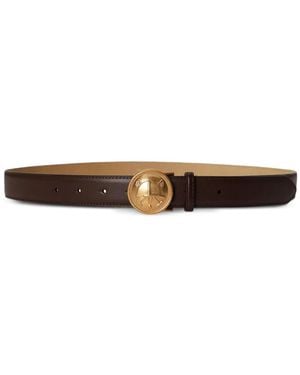 Polo Ralph Lauren Cinturón Con Placa Del Logo - Blanco