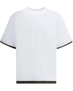 Sacai T-Shirt Con Tasca - Bianco