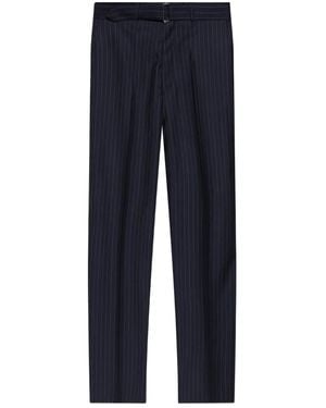 Officine Generale Hose mit Nadelstreifen - Blau