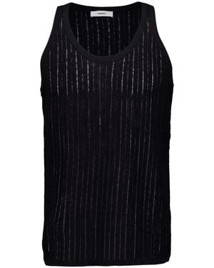 Commas Pointelle Knit Tank - Black