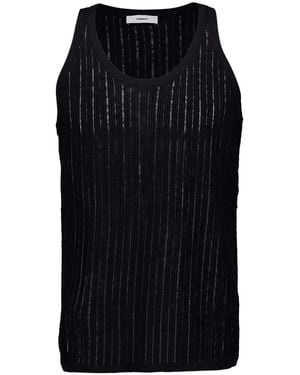 Commas Pointelle Knit Tank - Black