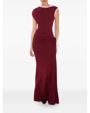 Axel 113 Tiana Twisted Draped Maxi Dress - Red