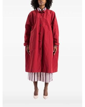Casey Casey Oversized Button-Up Coat - Red