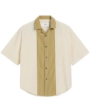 Ami Paris Oxy Camp Collar Boxy Shirt - White