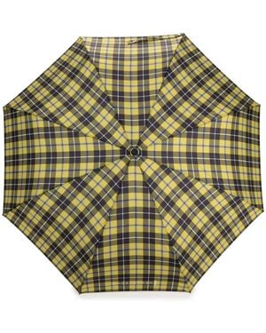 Mackintosh Ayr Check-Pattern Automatic Telescopic Umbrella - Green
