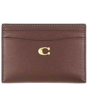 COACH Kartenetui Aus Leder - Braun