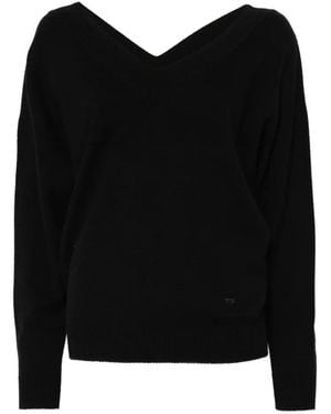 Tom Ford Jersey Con Cuello En V - Negro