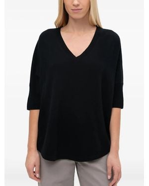 Max & Moi Pullover mit V-Ausschnitt - Schwarz