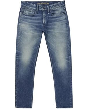 Denham Razor Faded-Effect Jeans - Blue