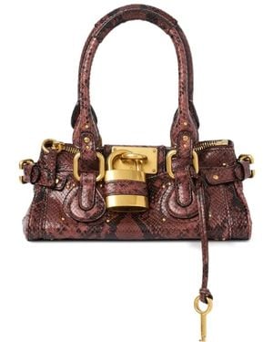 Chloé Kleine Paddington Leren Handtas - Bruin