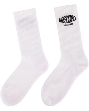 Moschino Calcetines con detalle del logo - Blanco