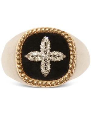 Pascale Monvoisin Bowie Diamond Signet Ring - Metallic