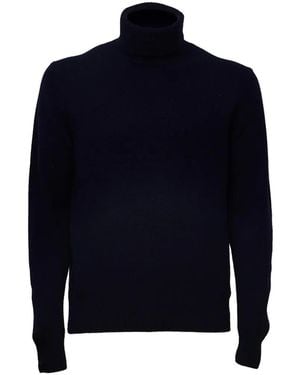 Zanone Jersey De Lana Con Cuello Vuelto - Azul