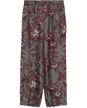 Gucci Broek Met Bloemenprint - Paars