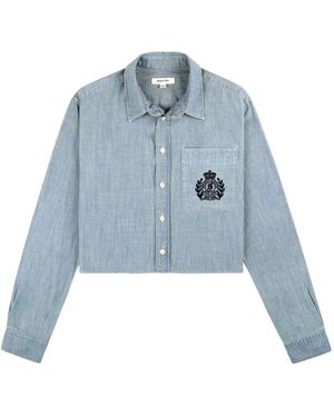 Sporty & Rich H&W Crest Shirt - Blue