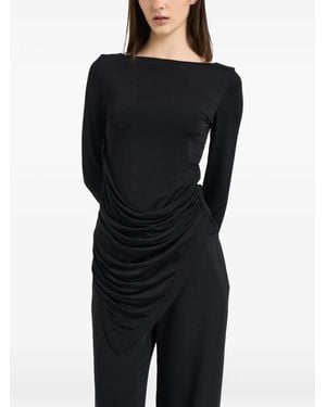 IRO Draped Asymmetric Top - Black