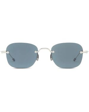 Thom Browne Lunettes De Soleil Rectangulaires - Blue