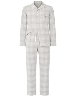 Polo Ralph Lauren Checked Pyjama Set - White