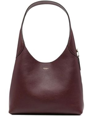 COACH Brooklyn 28 Leather Shoulder Bag - Purple