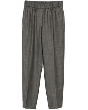 Peserico Prince Of Wales Check Trousers - Grey