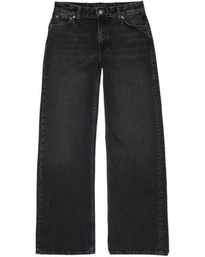 Nudie Jeans Heidi Wide-Leg-Jeans - Schwarz
