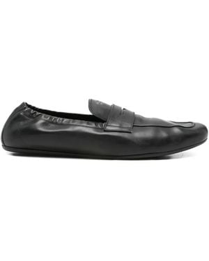 Prada Slip-On Leather Loafers - White