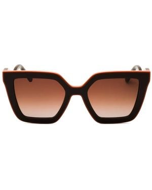 Longchamp Geometric-Frame Sunglasses - Brown